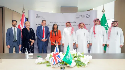 The Ministry of Industry and Mineral Resources and the UK Department for Business and Trade signed a Letter of Intent to enhance cooperation in the field of critical minerals