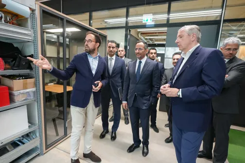 The Minister of Industry and Mineral Resources visited the Technical University of Munich and was briefed on its academic programs in industry and mining